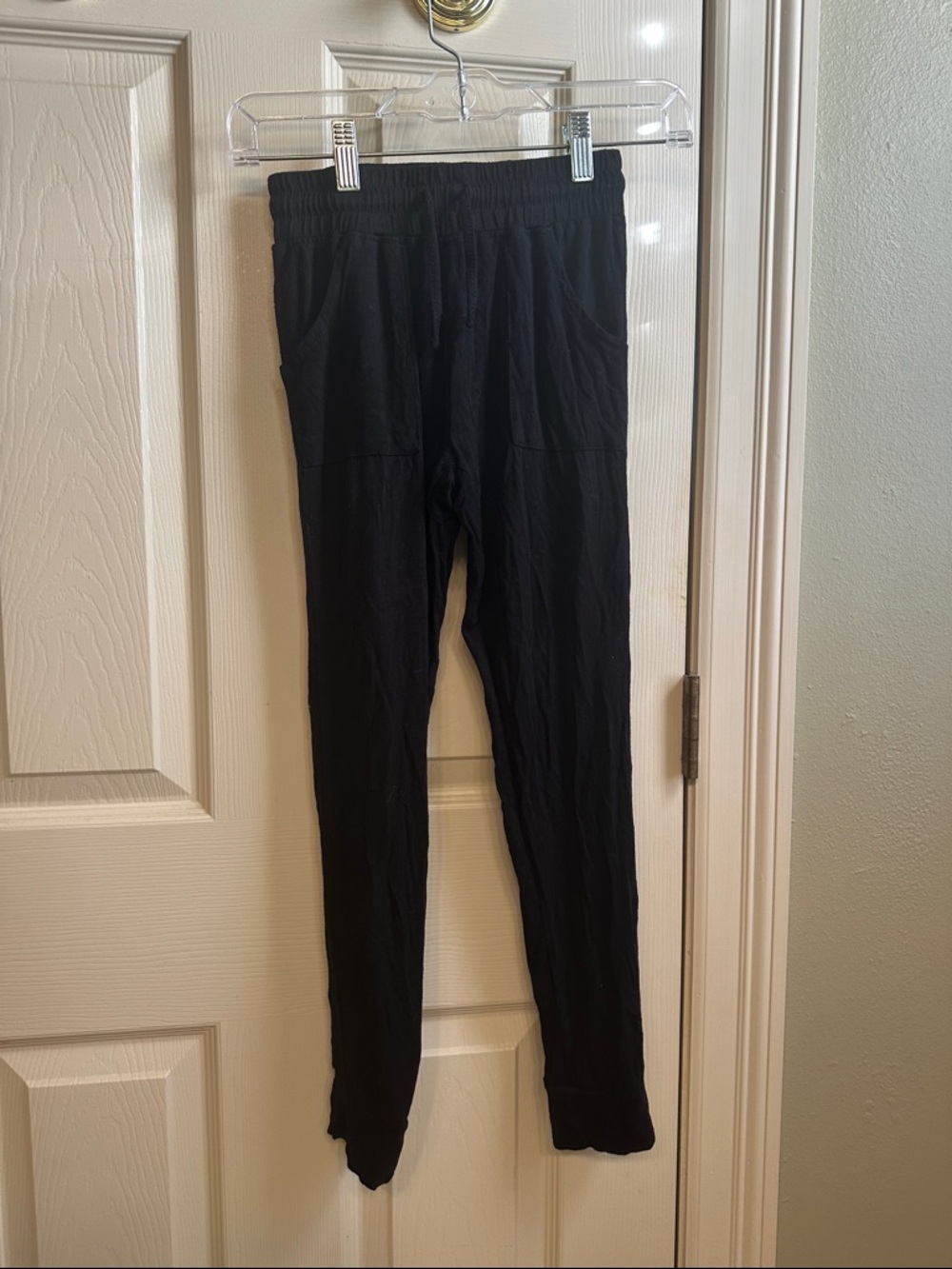 Kids Black Elastic-Waist Jogger Sweatpants